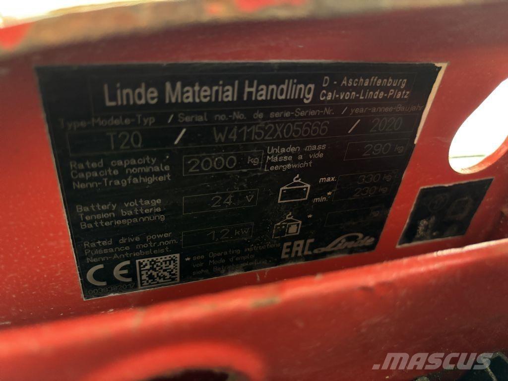 Linde T20 Transpalette accompagnant
