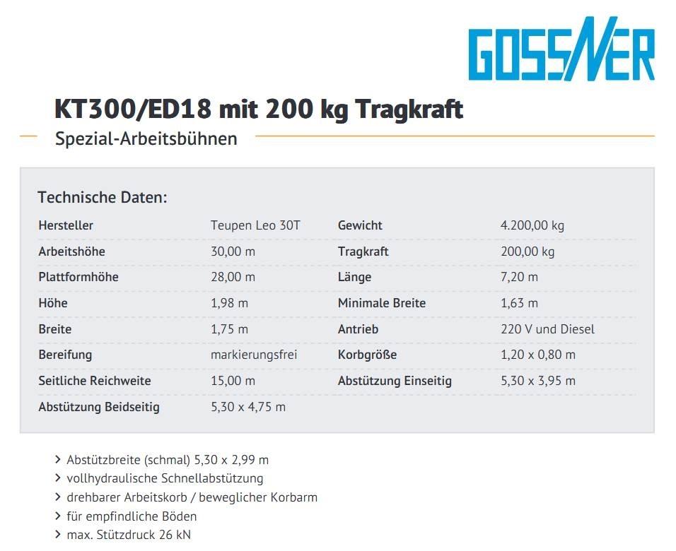 Teupen Leo 30 T Nacelle Automotrice