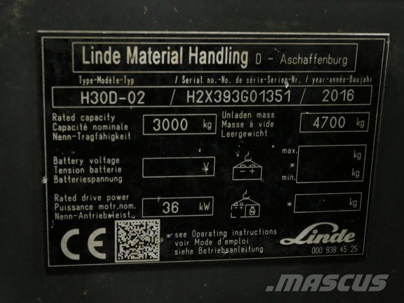 Linde H30D-02 393 Chariots diesel