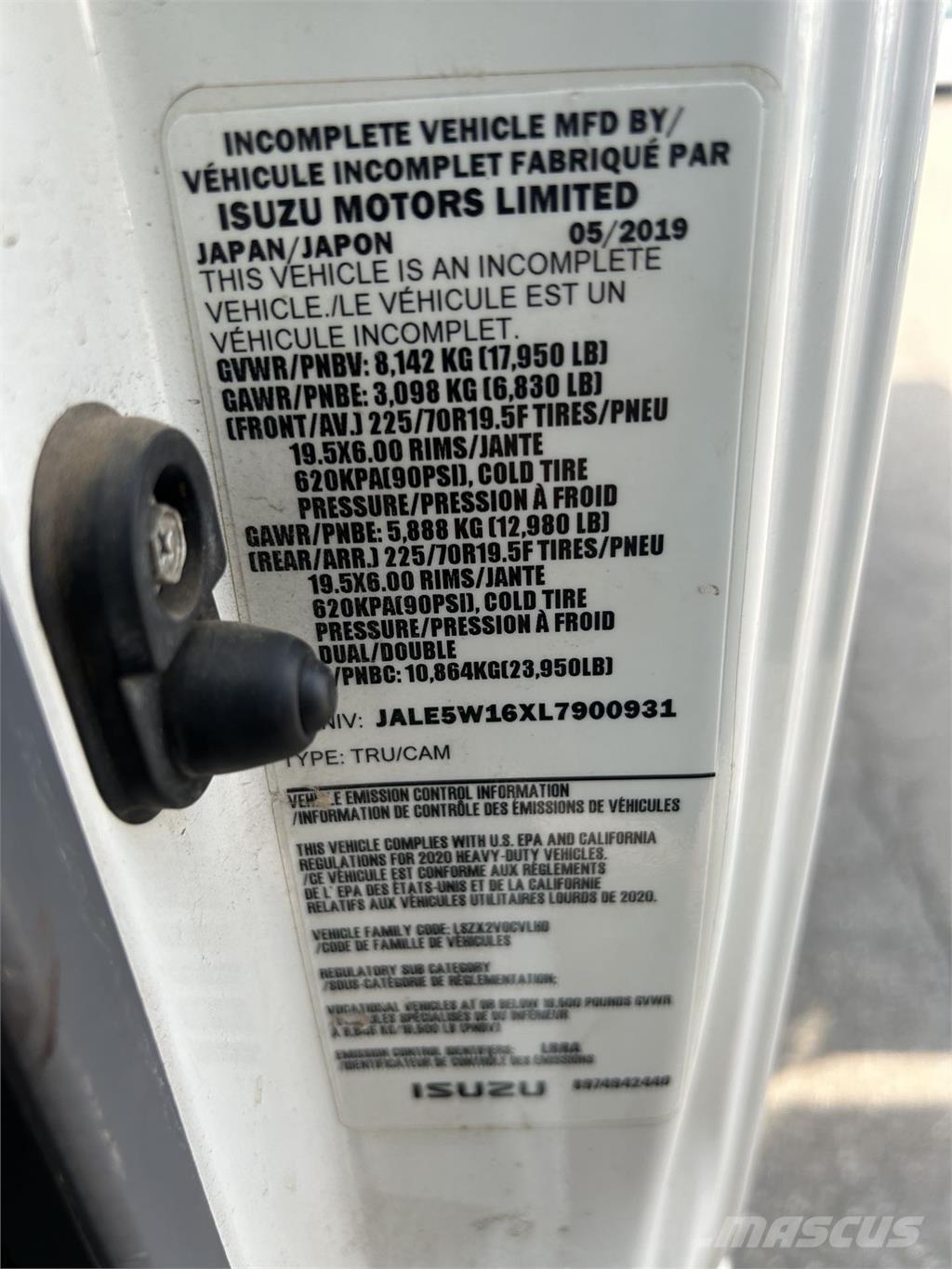 Isuzu NQR Camion benne