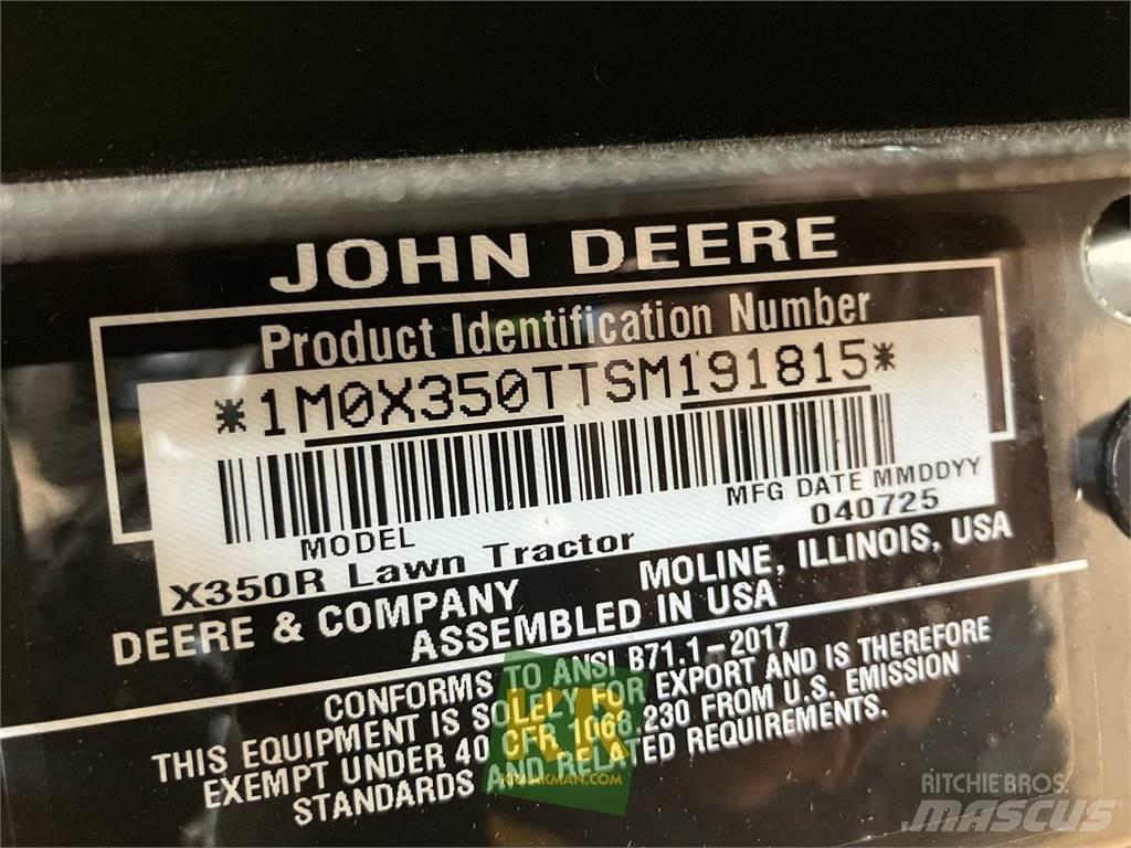 John Deere X350R Tondeuses montées