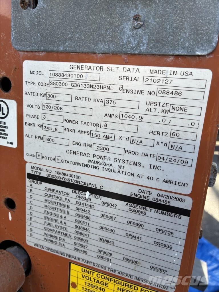 Generac SG300 Générateurs au gaz