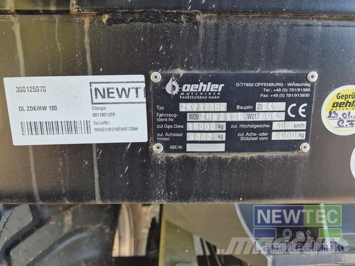 Oehler OL ZDK/HW 180 Benne céréalière
