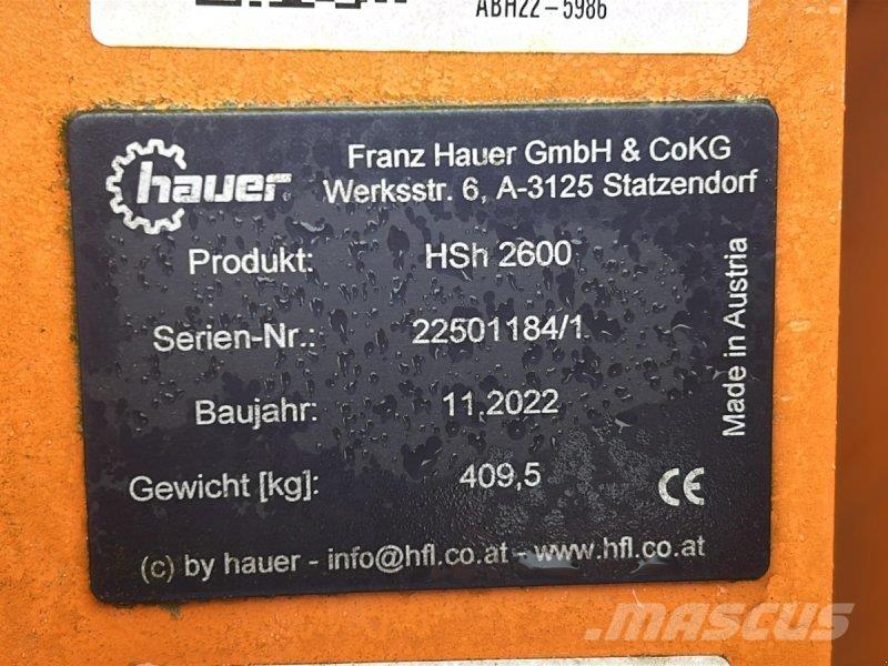 Hauer HSh 2600 Chasse neige