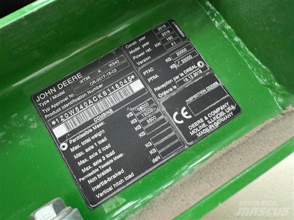 John Deere W540 Moissonneuse batteuse