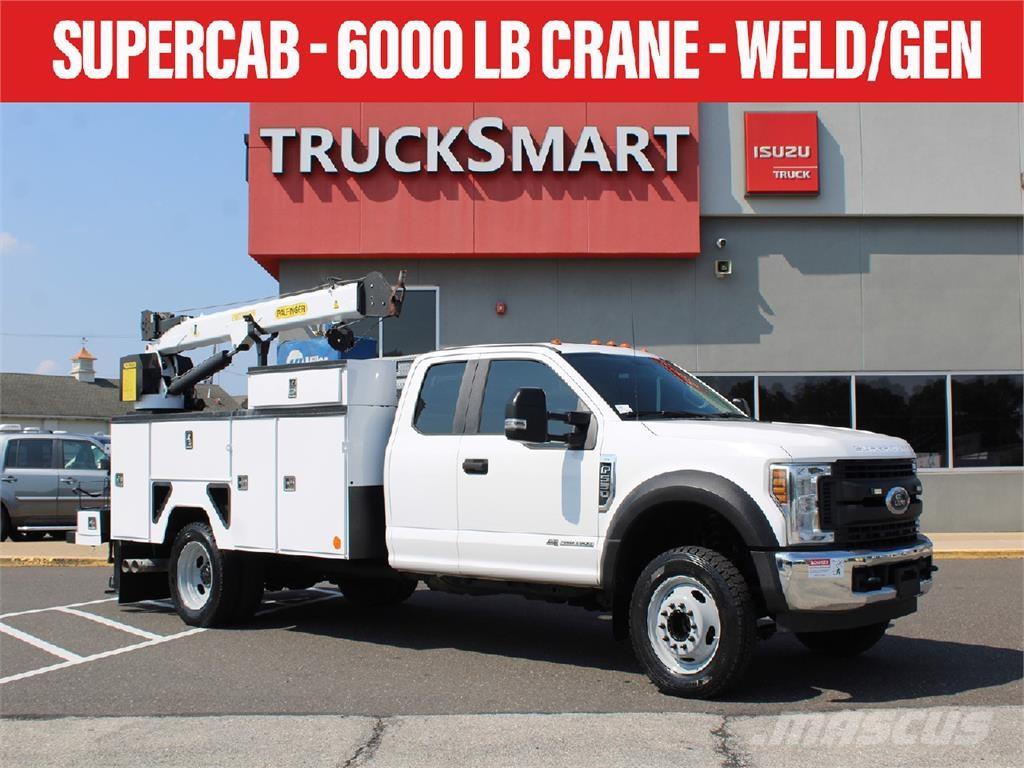 Ford F550 Camion plateau ridelle avec grue