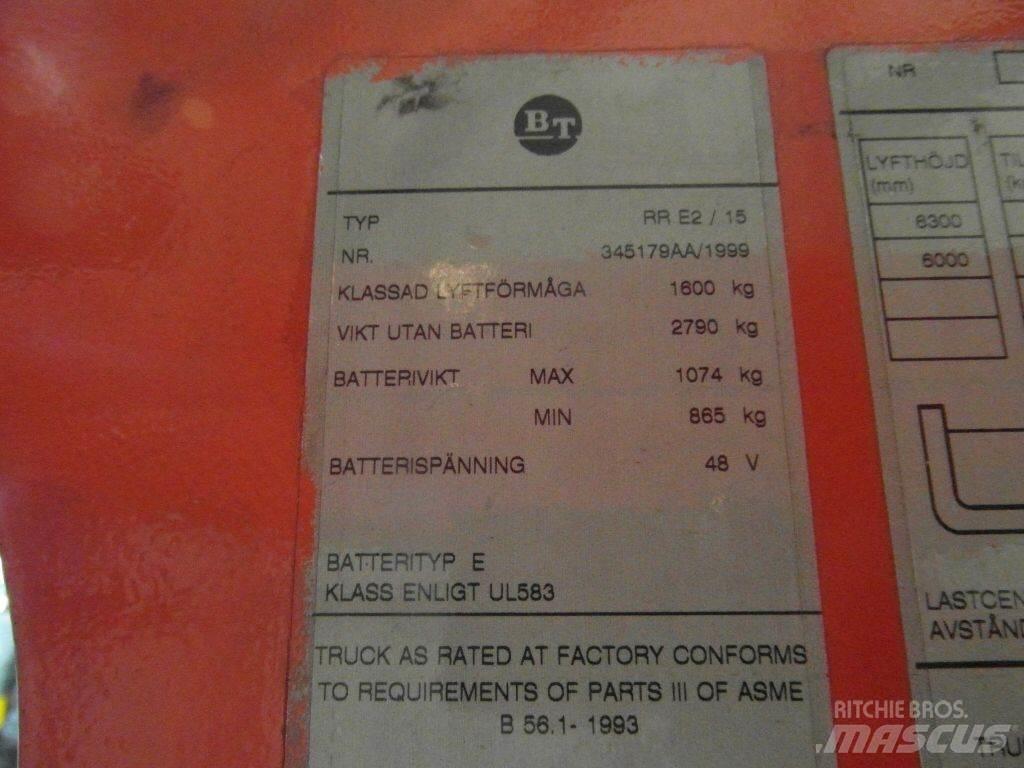 BT RRE2/15 Chariot à mât rétractable