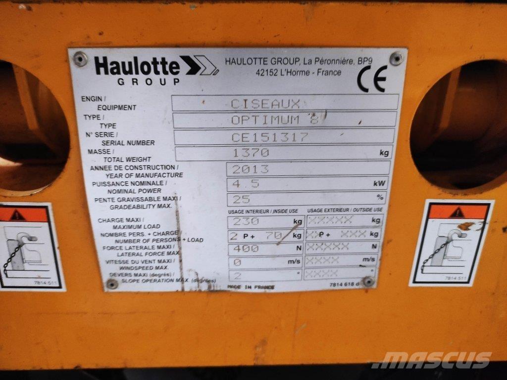 Haulotte OPTIMUM8 Nacelle ciseaux