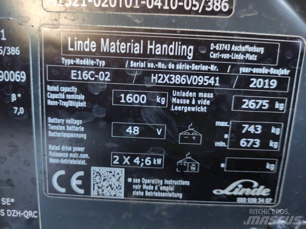 Linde E16C-02-386 EVO Chariots élévateurs électriques