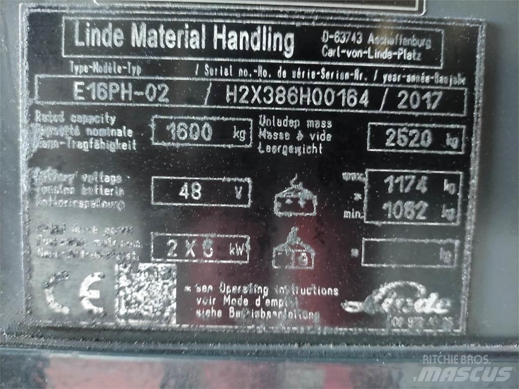 Linde E16PH-02-386 EVO Chariots élévateurs électriques