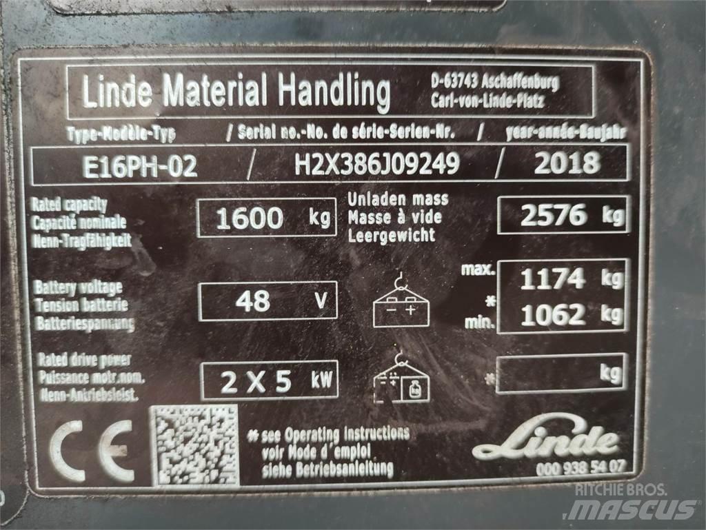 Linde E16PH-02-386-EVO Chariots élévateurs électriques
