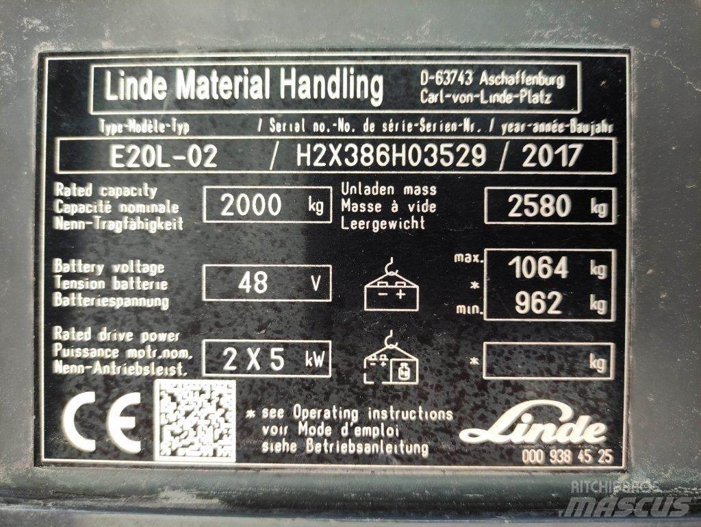 Linde E20L-02-386 Chariots élévateurs électriques