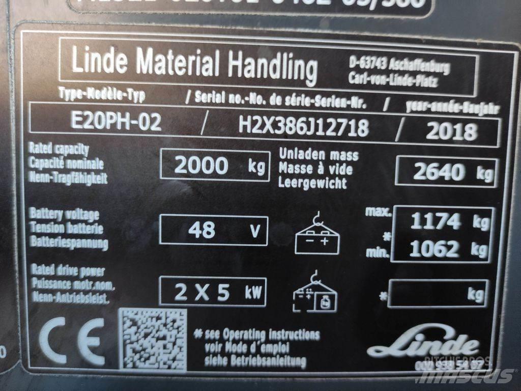 Linde E20P-02-386 EVO Chariots élévateurs électriques