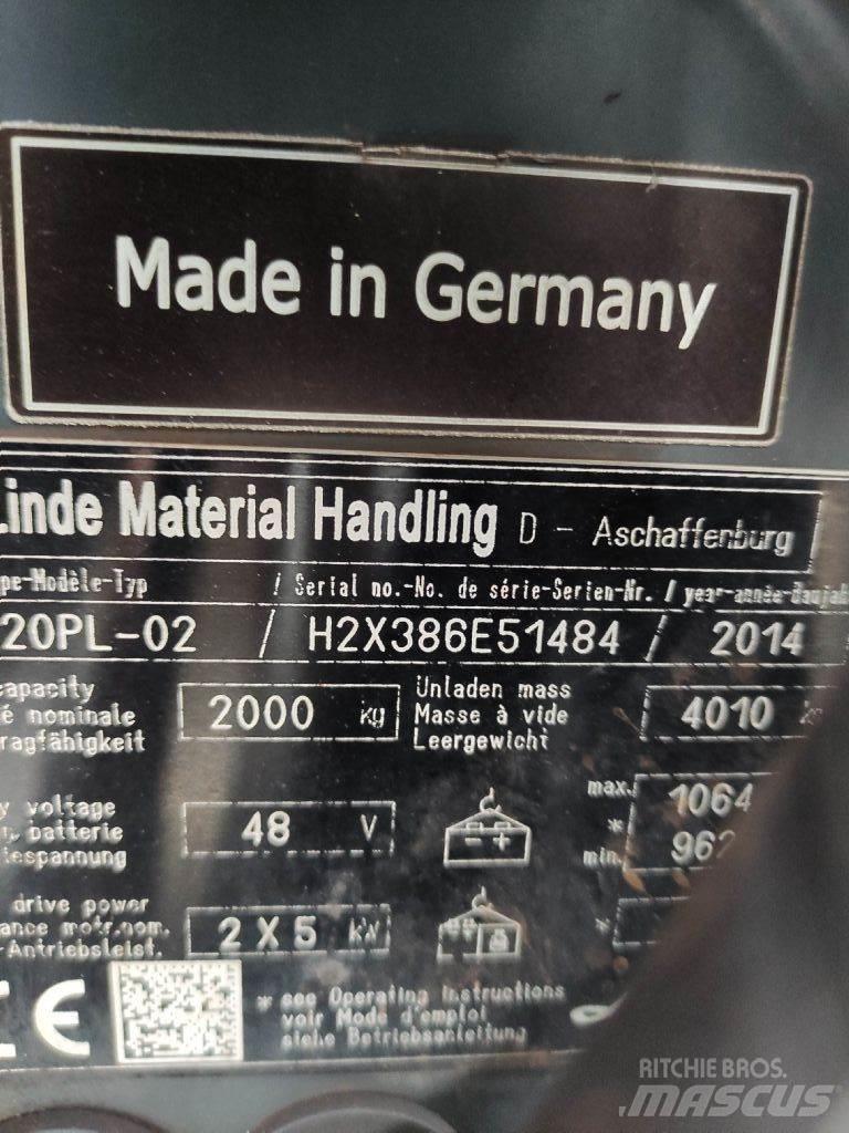 Linde E20PL-02-386 EVO Chariots élévateurs électriques