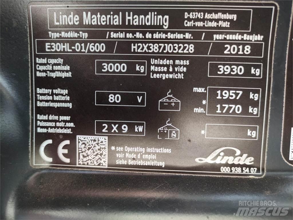 Linde E30HL-01/600-387 Chariots élévateurs électriques