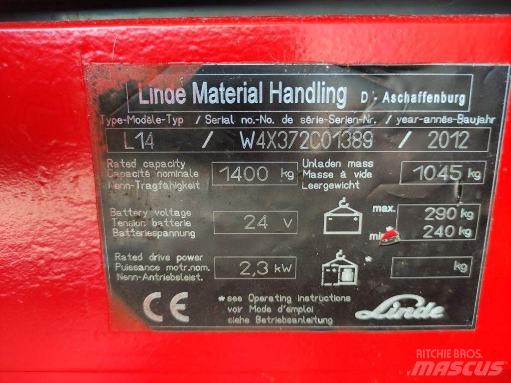 Linde L14-372 Gerbeur accompagnant