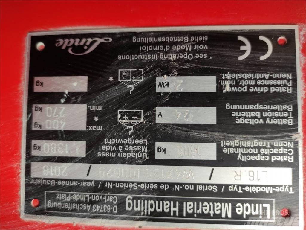 Linde L16 R Gerbeur accompagnant