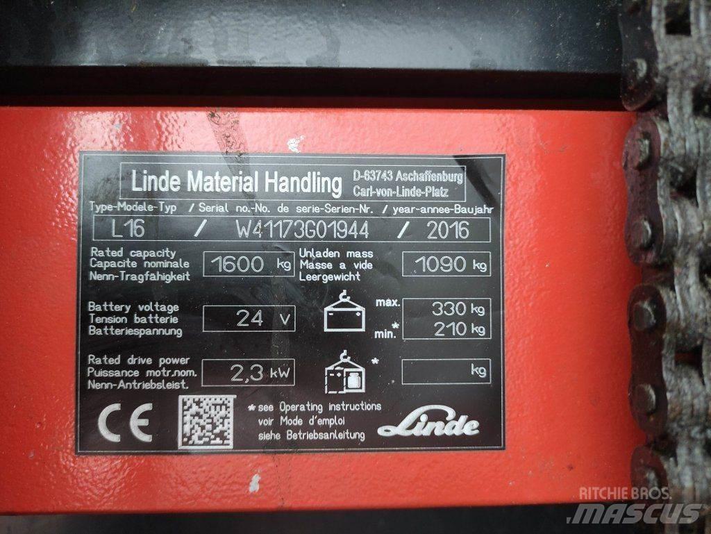 Linde L16i-1173 Gerbeur accompagnant