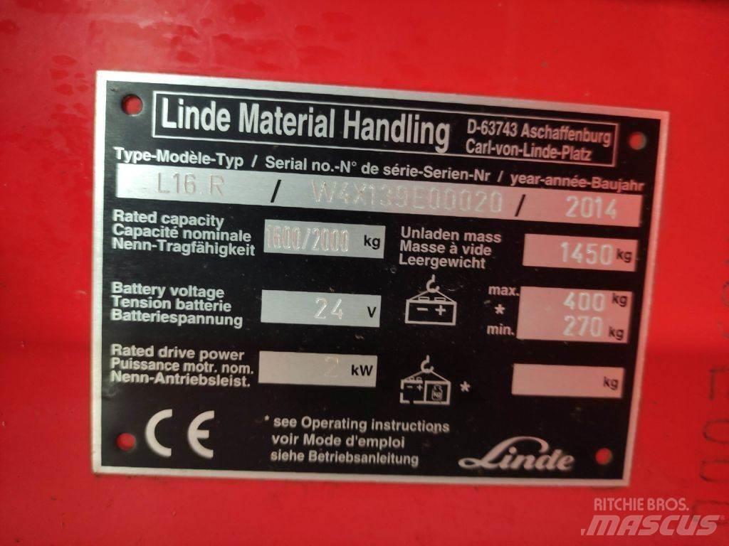Linde L16R Chariots élévateurs électriques