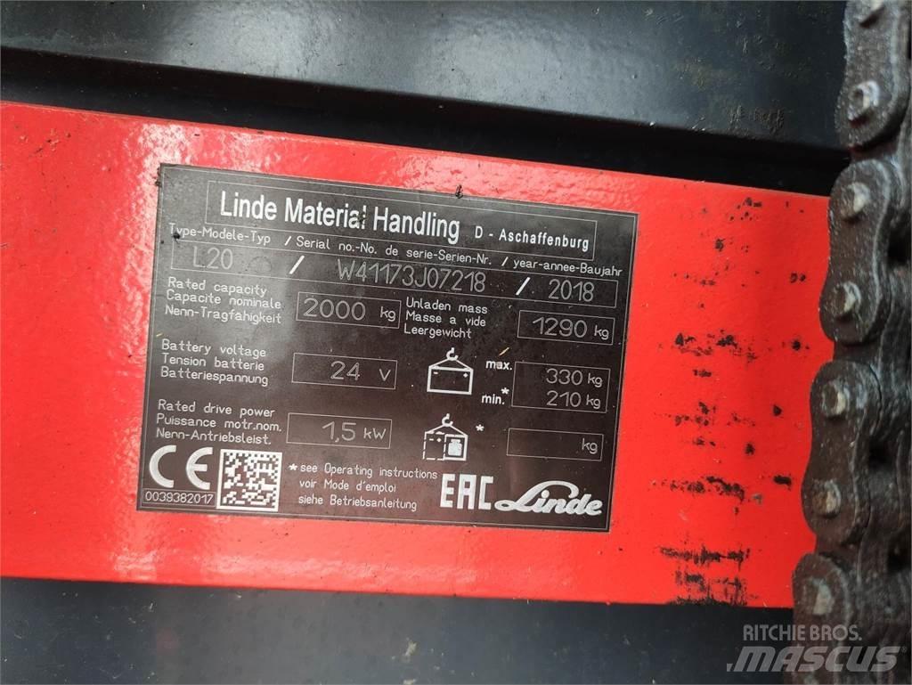 Linde L20i-1173 Gerbeur accompagnant
