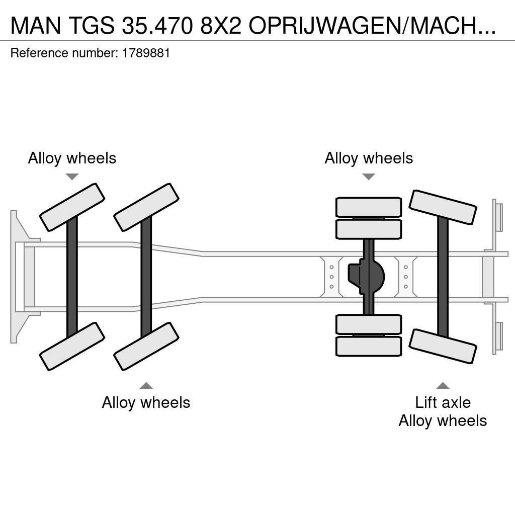 MAN TGS 35.470 8X2 OPRIJWAGEN/MACHINE TRANSPORTER/PLAT Camion porte engin