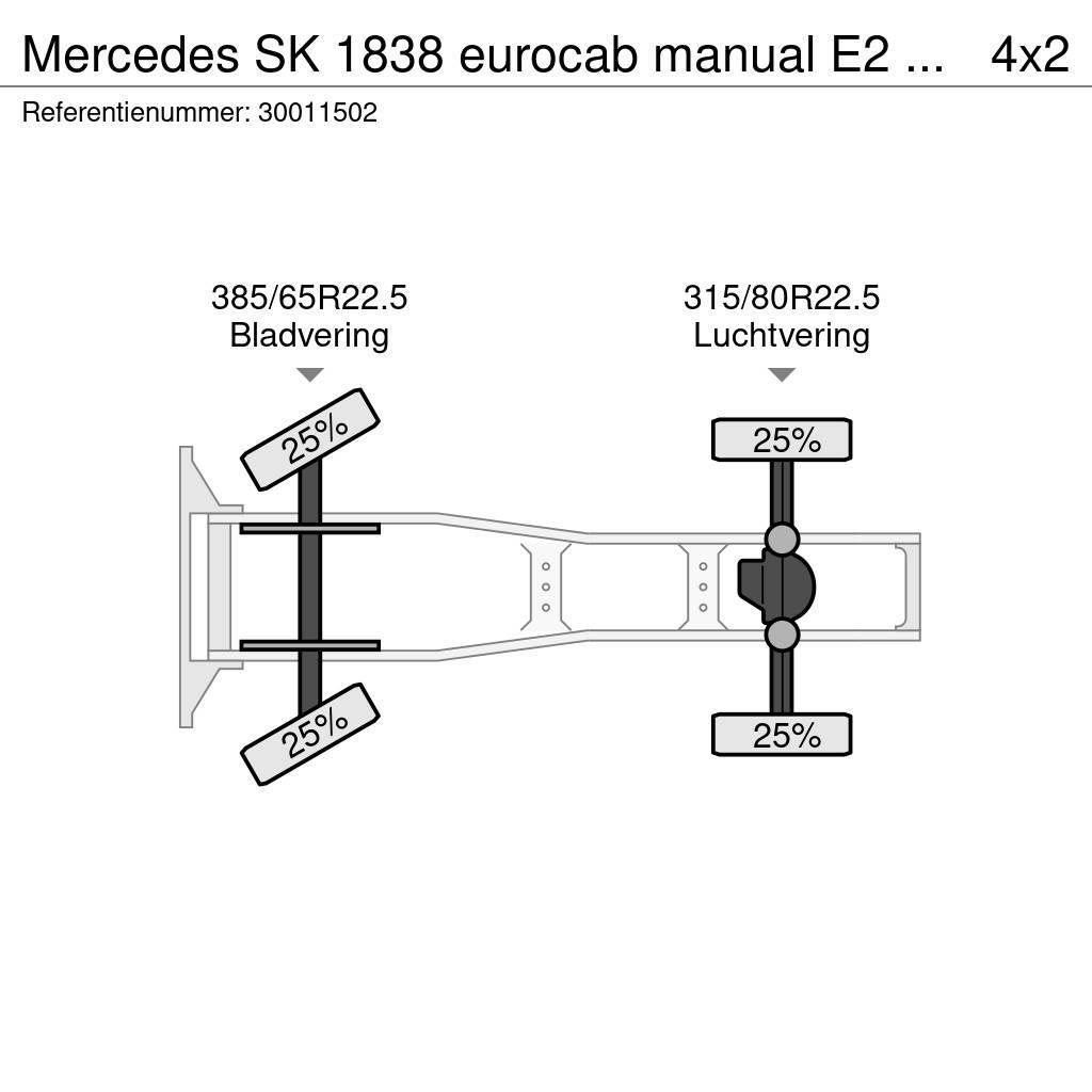 Mercedes-Benz SK 1838 eurocab manual E2 om442 Tracteur routier