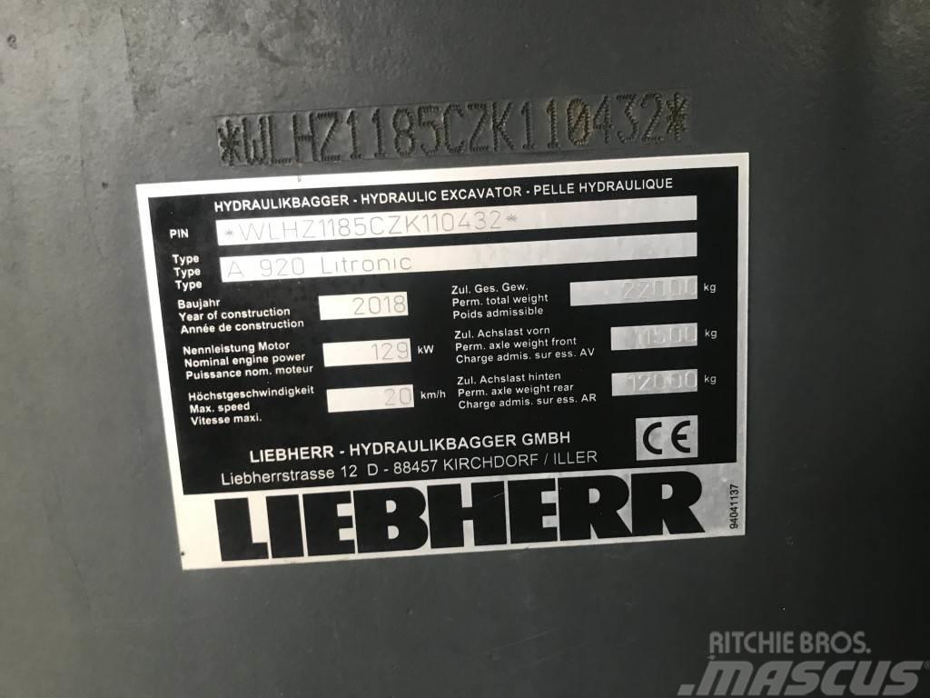 Liebherr A 920 Litronic Pelle sur pneus