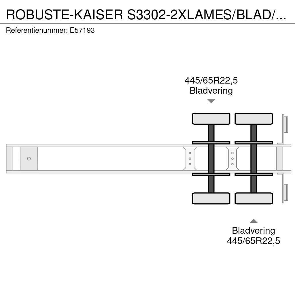  Robuste-Kaiser S3302-2XLAMES/BLAD/SPRING Benne semi remorque