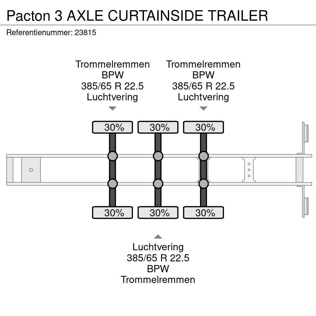 Pacton 3 AXLE CURTAINSIDE TRAILER Semi remorque à rideaux coulissants (PLSC)