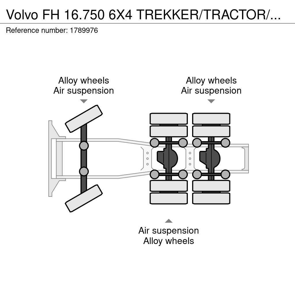 Volvo FH 16.750 6X4 TREKKER/TRACTOR/SZM EURO 6 HYDRAULIC Tracteur routier