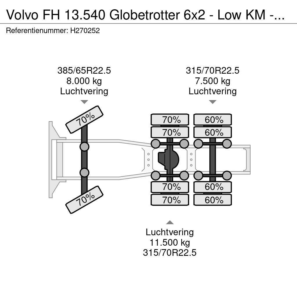 Volvo FH 13.540 Globetrotter 6x2 - Low KM - Retarder - L Tracteur routier