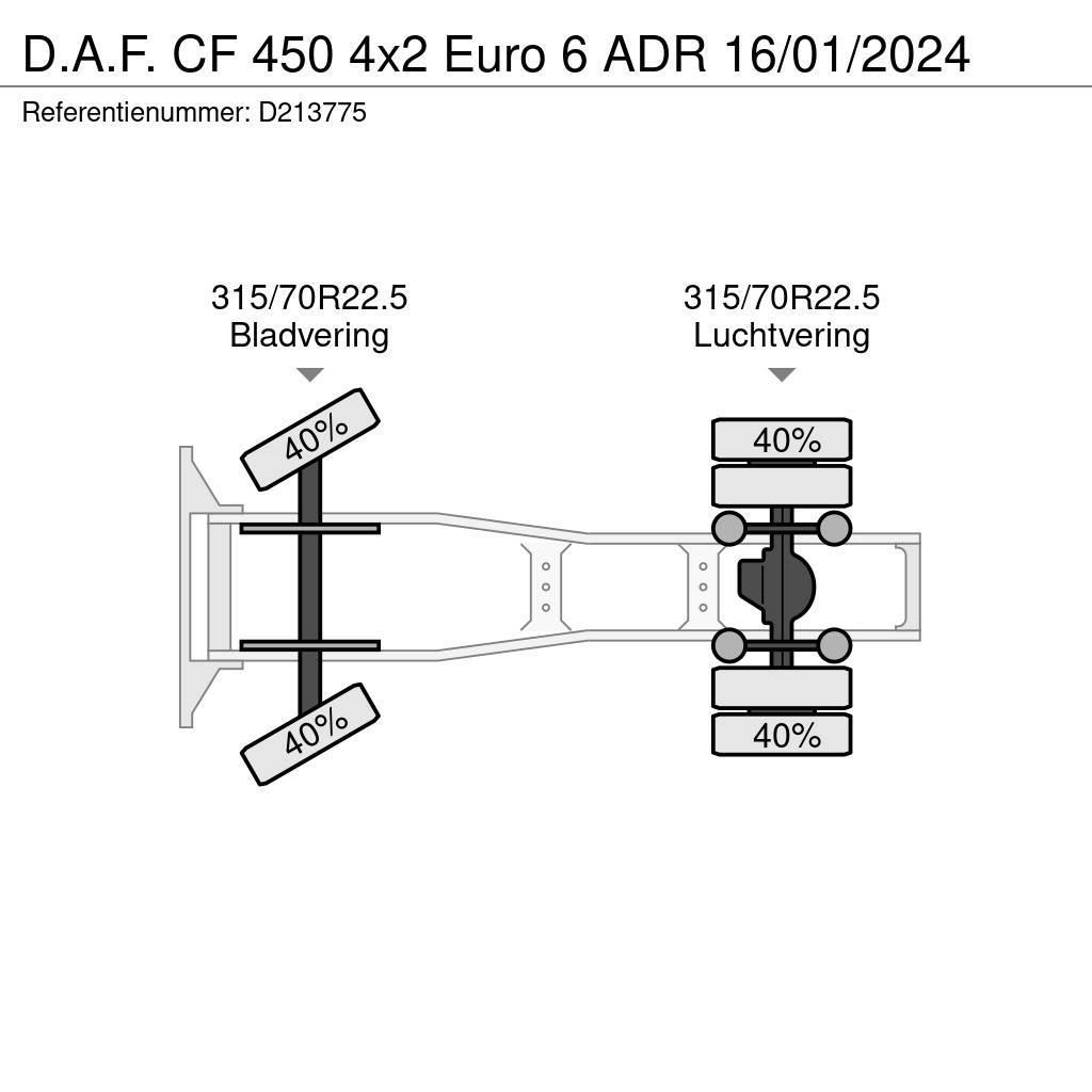 DAF CF 450 4x2 Euro 6 ADR 16/01/2024 Tracteur routier