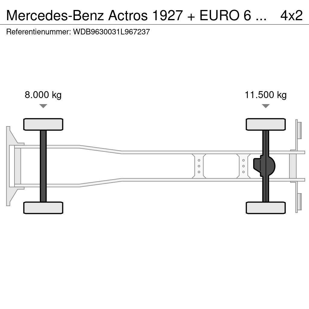 Mercedes-Benz Actros 1927 + EURO 6 + LIFT Camion Fourgon