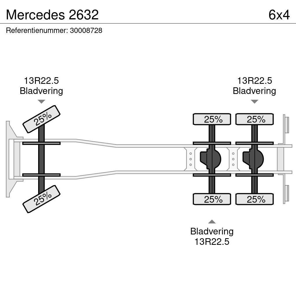 Mercedes-Benz 2632 Camion plateau ridelle avec grue