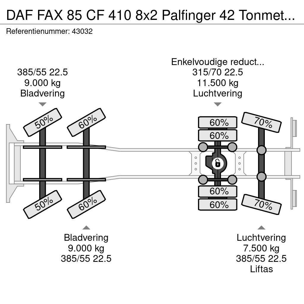 DAF FAX 85 CF 410 8x2 Palfinger 42 Tonmeter laadkraan Grues tout terrain