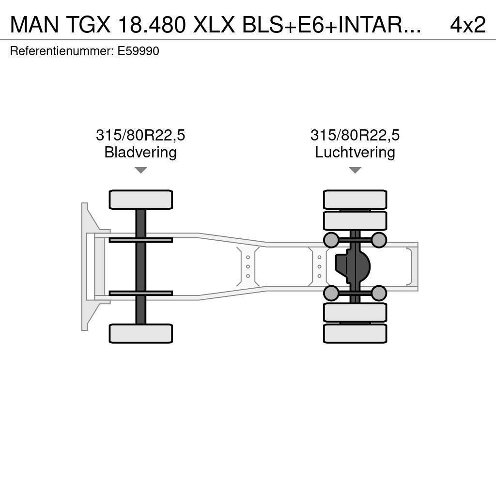 MAN TGX 18.480 XLX BLS+E6+INTARDER Tracteur routier