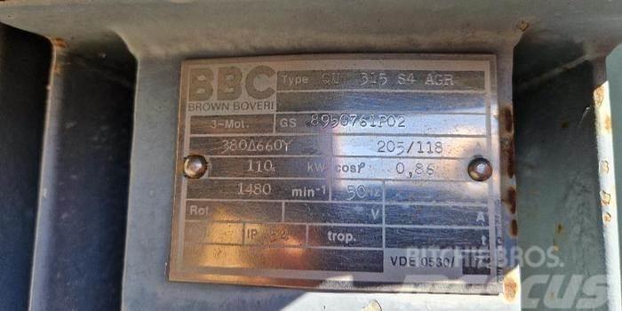BBC Brown Boveri 110kW Elektromotor Moteur