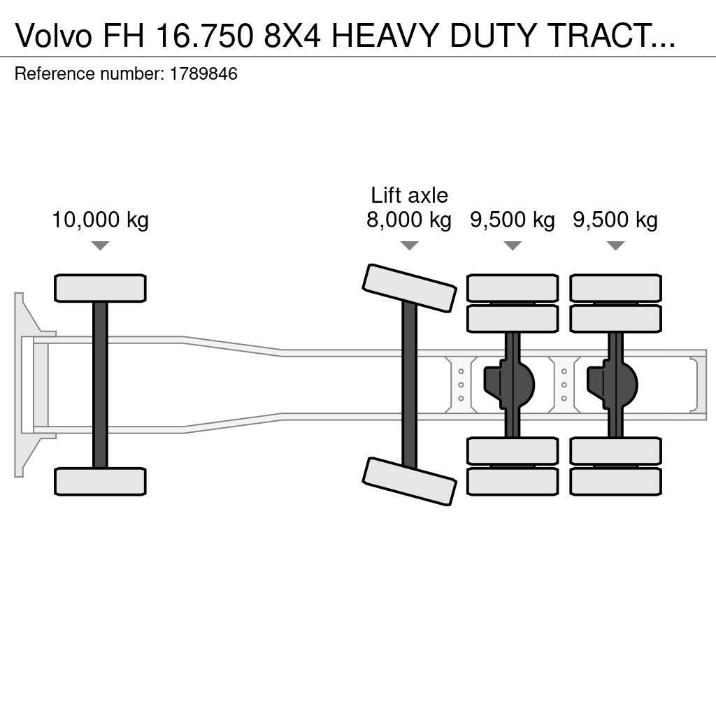 Volvo FH 16.750 8X4 HEAVY DUTY TRACTOR/SZM/TREKKER Tracteur routier