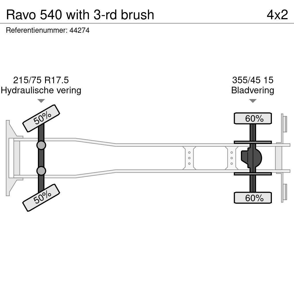 Ravo 540 with 3-rd brush Camion balayeur