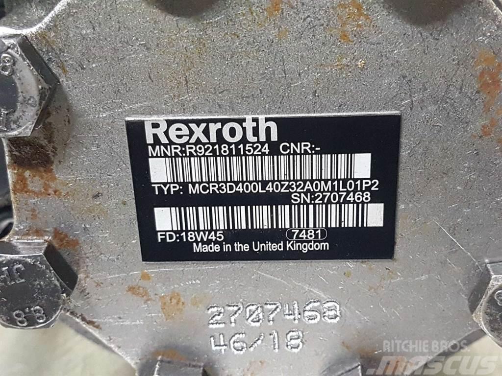 Rexroth MCR3D400L40Z32-R921811524-Wheel motor/Radmotor Hydraulique