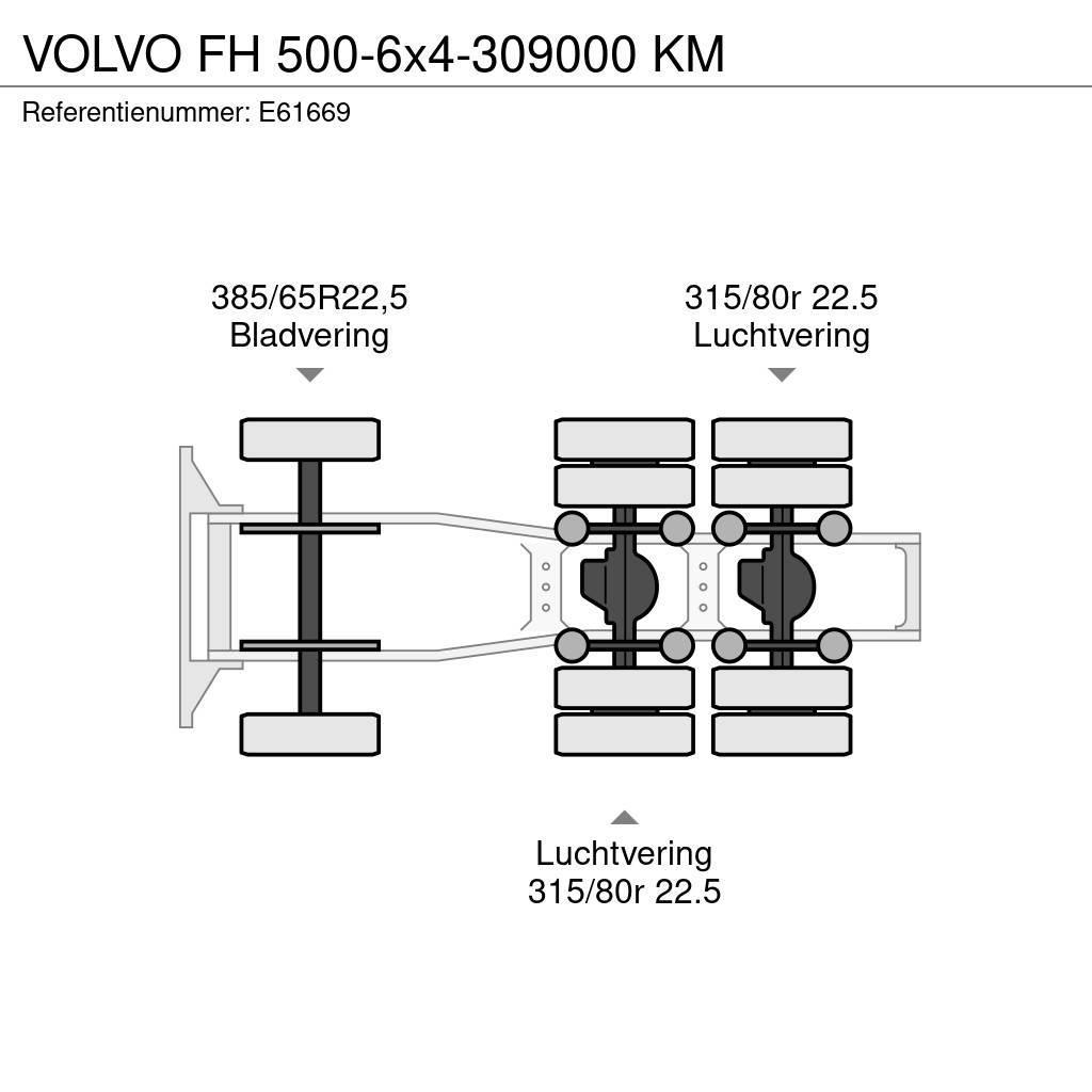 Volvo FH 500-6x4-309000 KM Tracteur routier