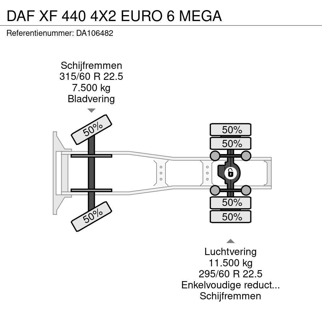 DAF XF 440 4X2 EURO 6 MEGA Tracteur routier