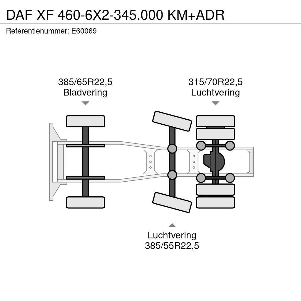 DAF XF 460-6X2-345.000 KM+ADR Tracteur routier