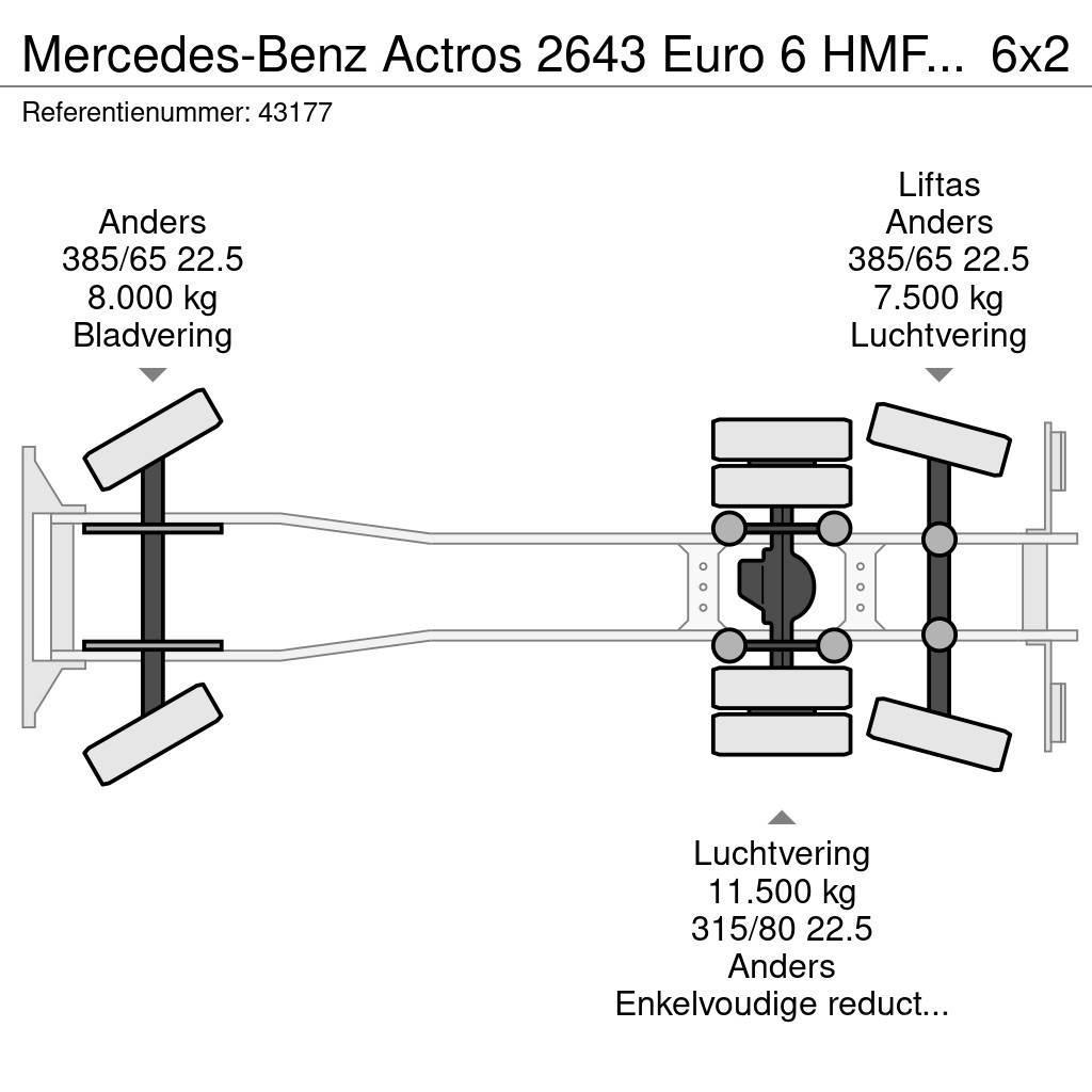 Mercedes-Benz Actros 2643 Euro 6 HMF 23 Tonmeter laadkraan Camion ampliroll