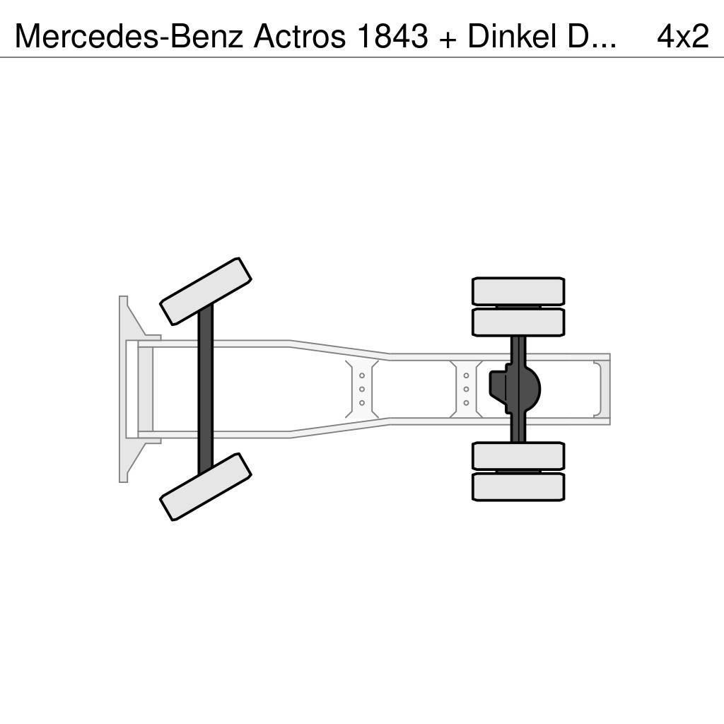 Mercedes-Benz Actros 1843 + Dinkel DTSAV 28000 Dieplader Tracteur routier