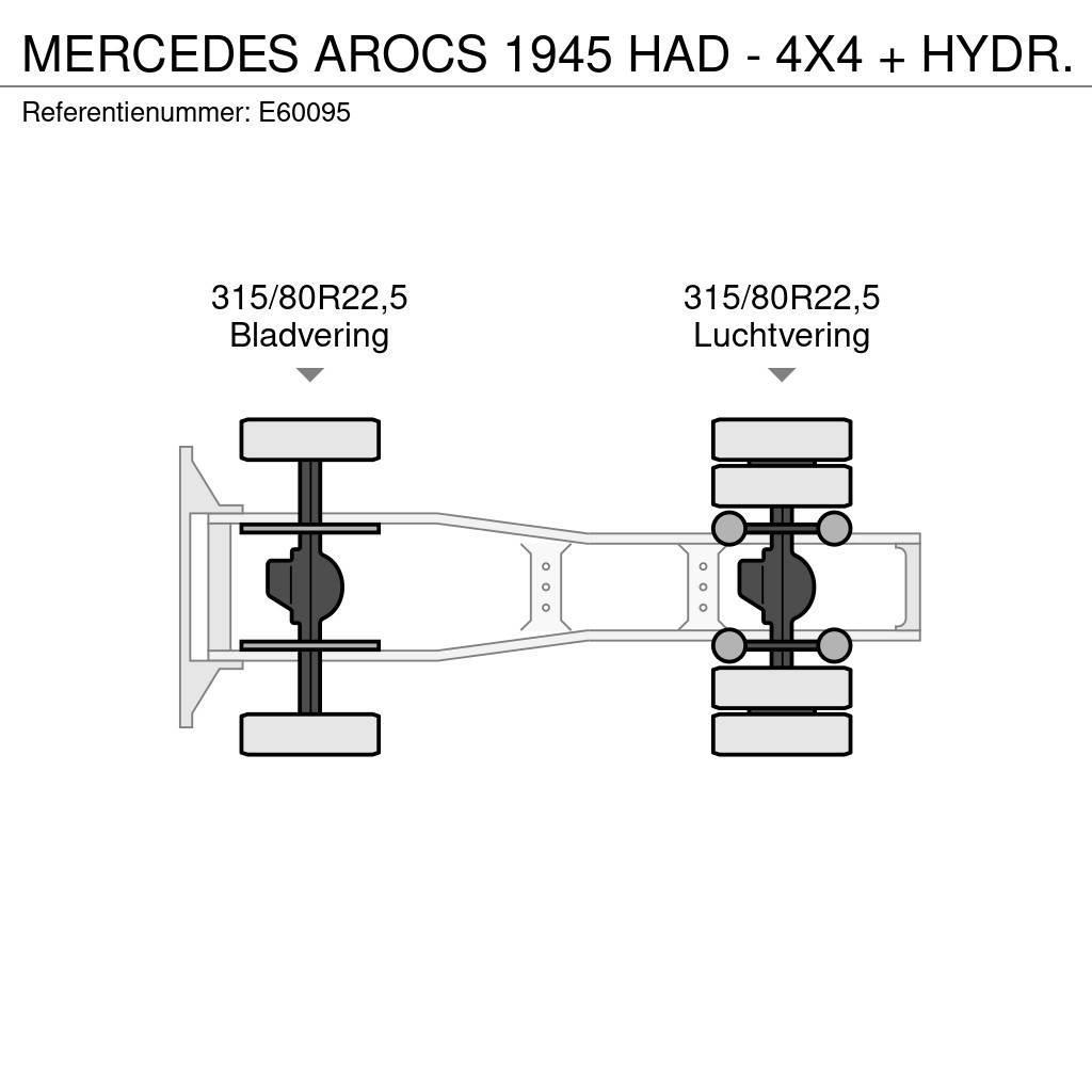 Mercedes-Benz AROCS 1945 HAD - 4X4 + HYDR. Tracteur routier