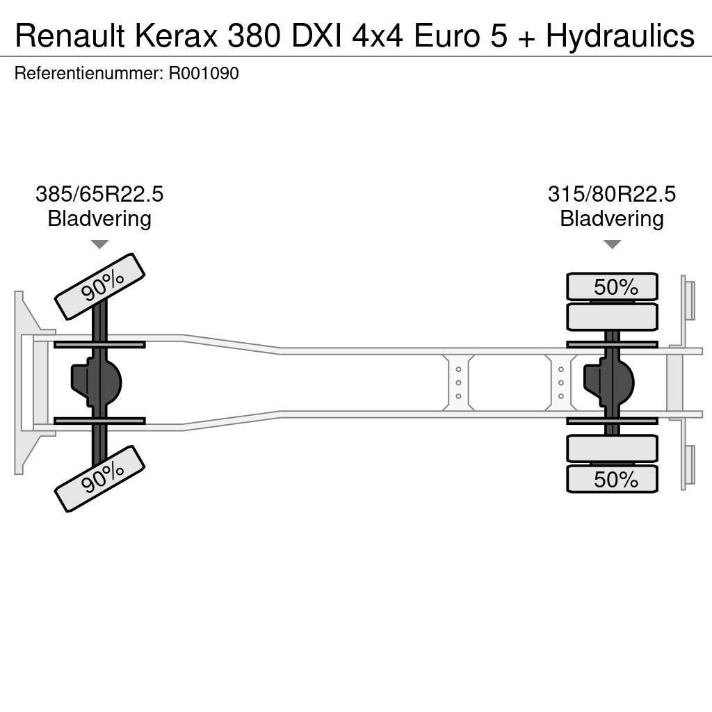 Renault Kerax 380 DXI 4x4 Euro 5 + Hydraulics Camion plateau