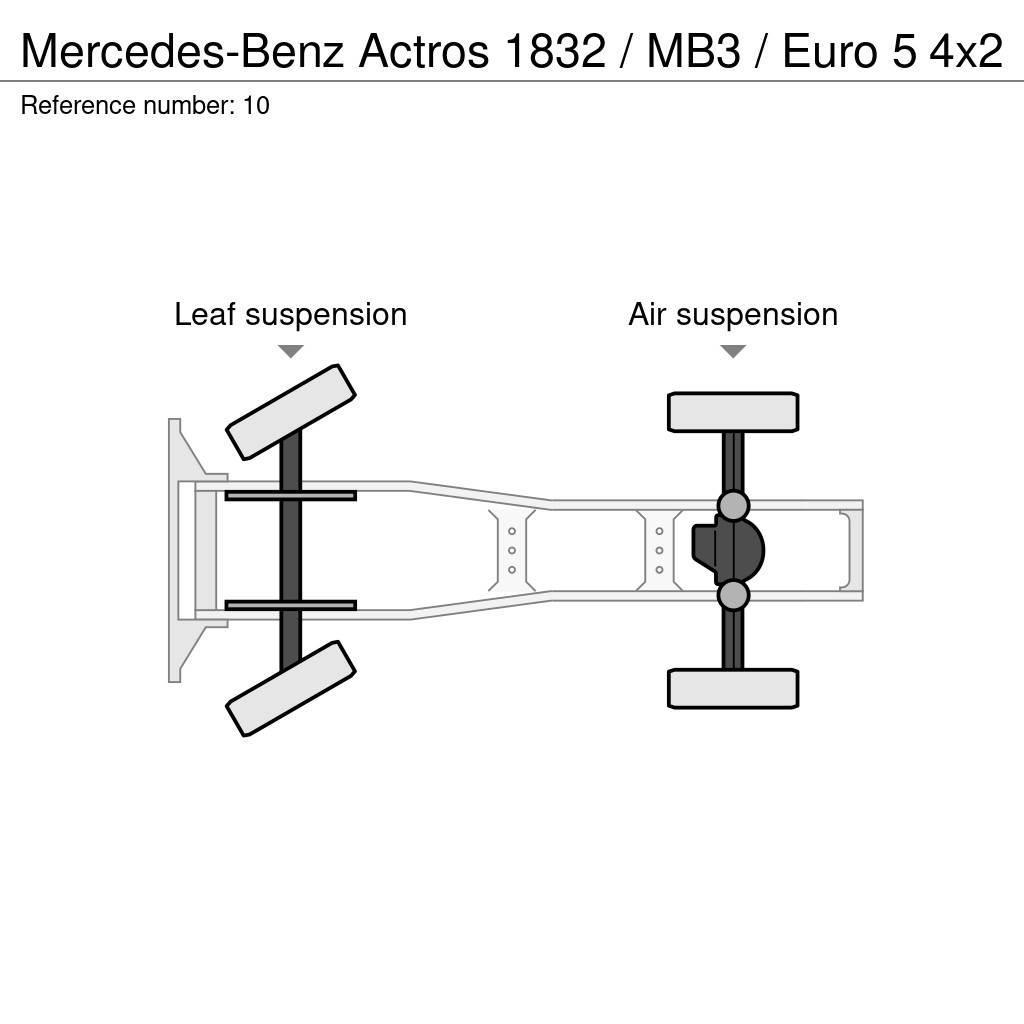 Mercedes-Benz Actros 1832 / MB3 / Euro 5 Tracteur routier