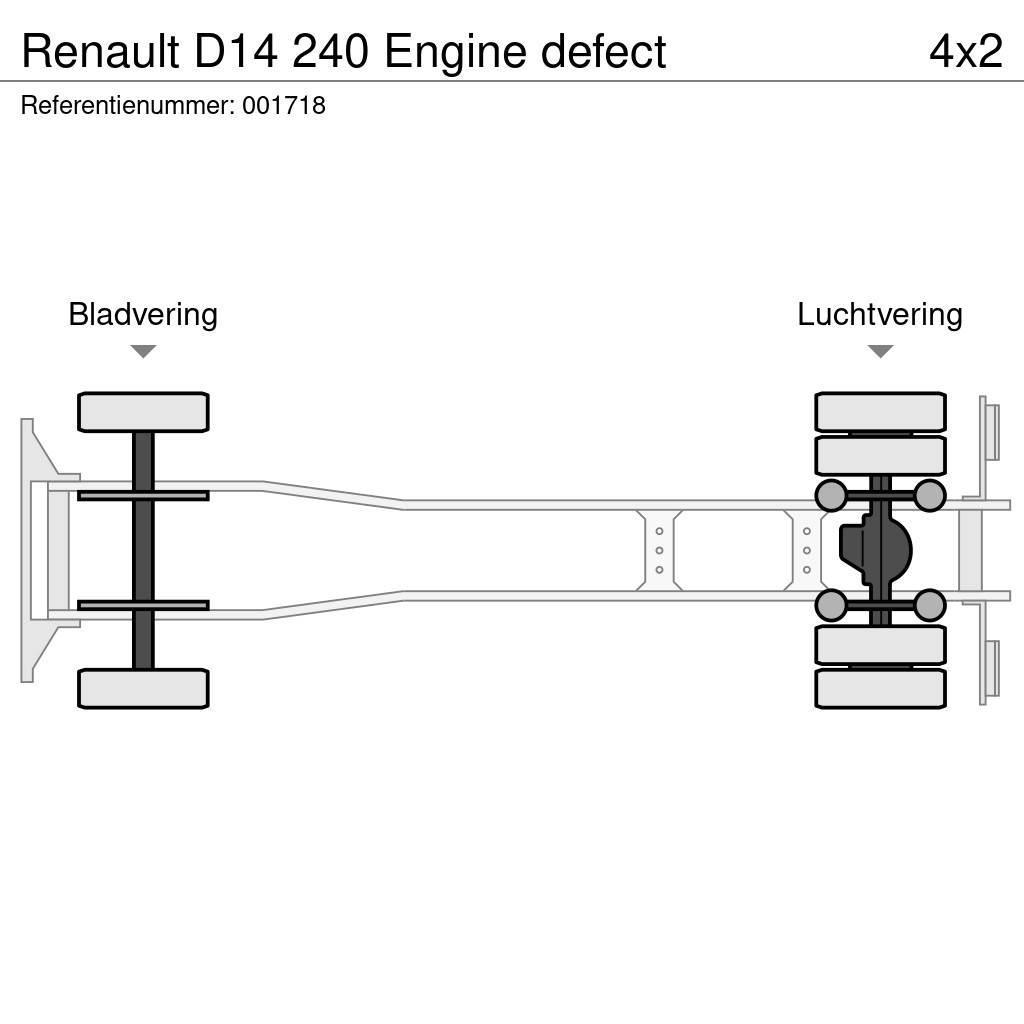 Renault D14 240 Engine defect Camion Fourgon