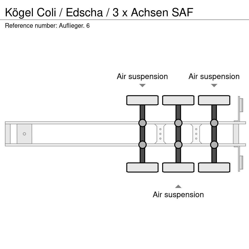 Kögel Coli / Edscha / 3 x Achsen SAF Semi remorque à rideaux coulissants (PLSC)